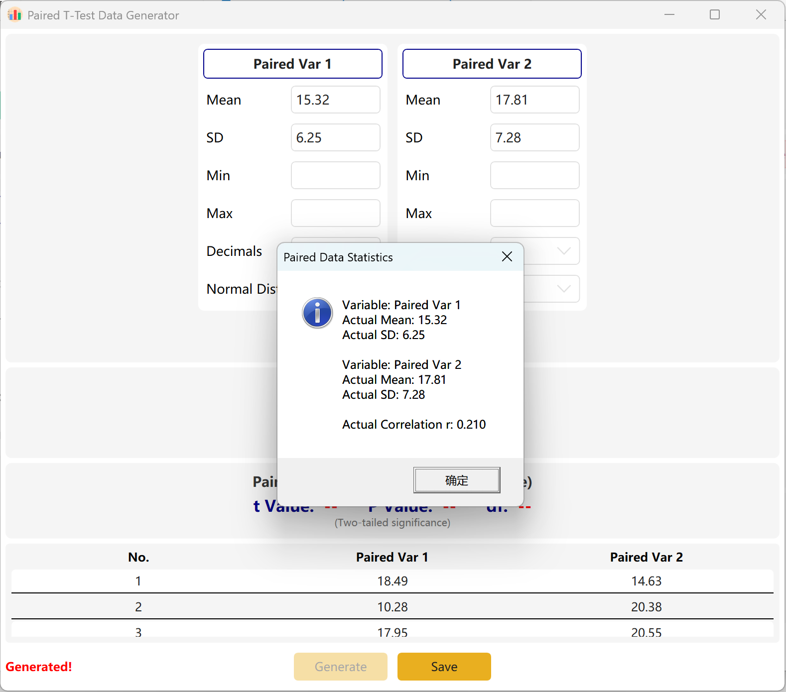 Paired T-Test Results